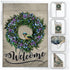H&G Studios Welcome (Wreath Bird) 12x18in Garden Flag - Flags Importer
