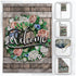 H&G Studios Welcome (Wreath Roses) 12x18in Garden Flag - Flags Importer