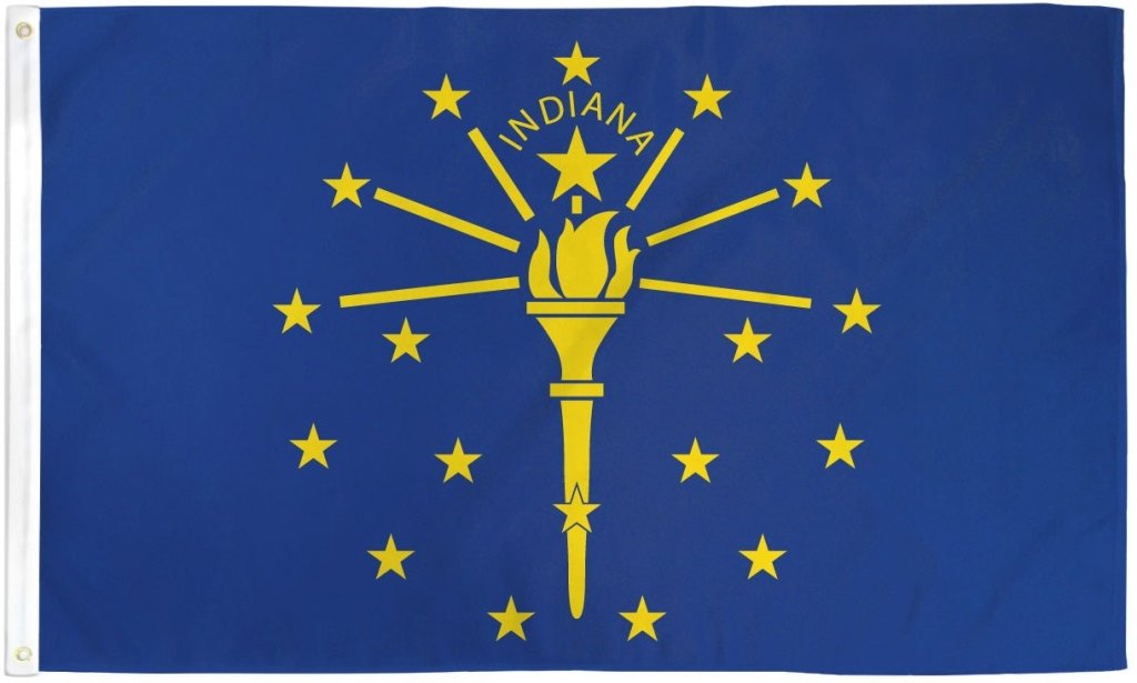 Indiana Flag 3x5ft Poly - Flags Importer