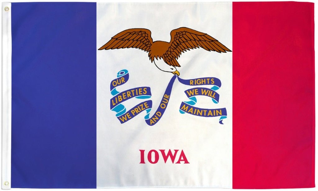 Iowa Flag 2x3ft Poly - Flags Importer