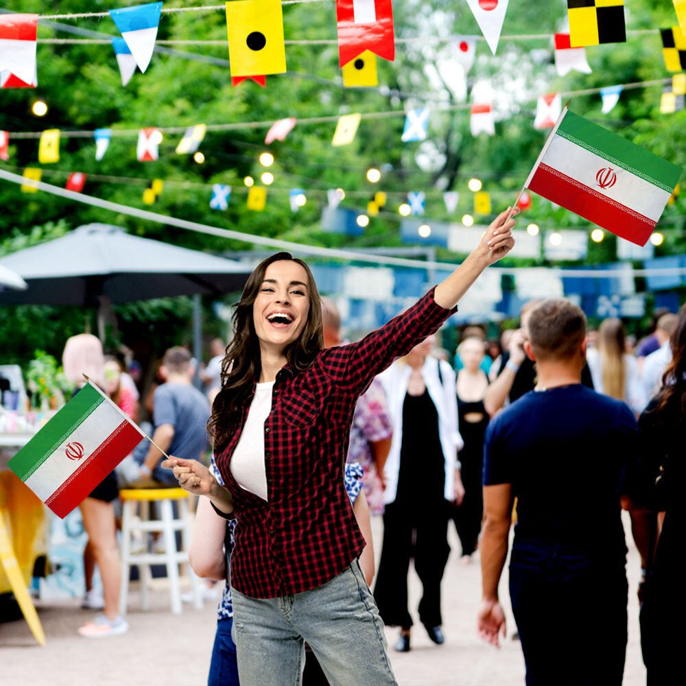 Iran 12x18in Stick Flag - Flags Importer