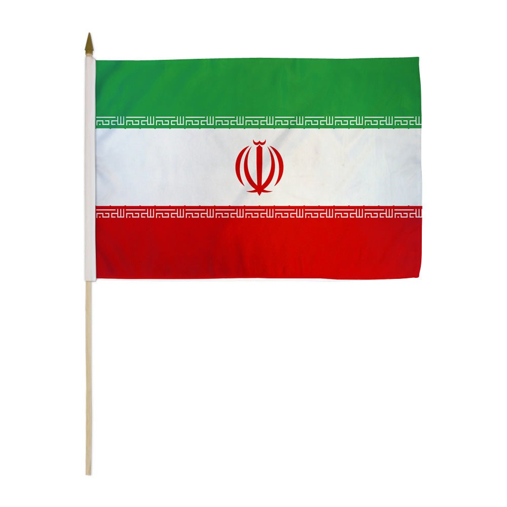 Iran 12x18in Stick Flag - Flags Importer