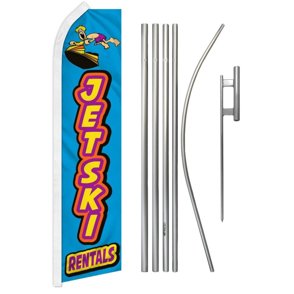 Jetski Rentals Super Flag & Pole Kit - Flags Importer