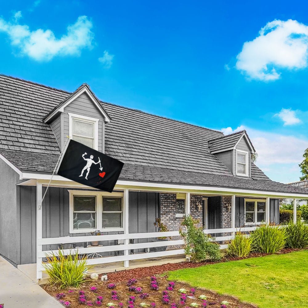 John Quelch Variation Pirate Flag 3x5ft Poly - Flags Importer