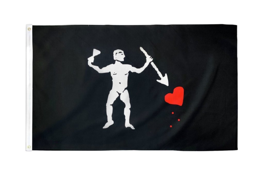 John Quelch Variation Pirate Flag 3x5ft Poly - Flags Importer