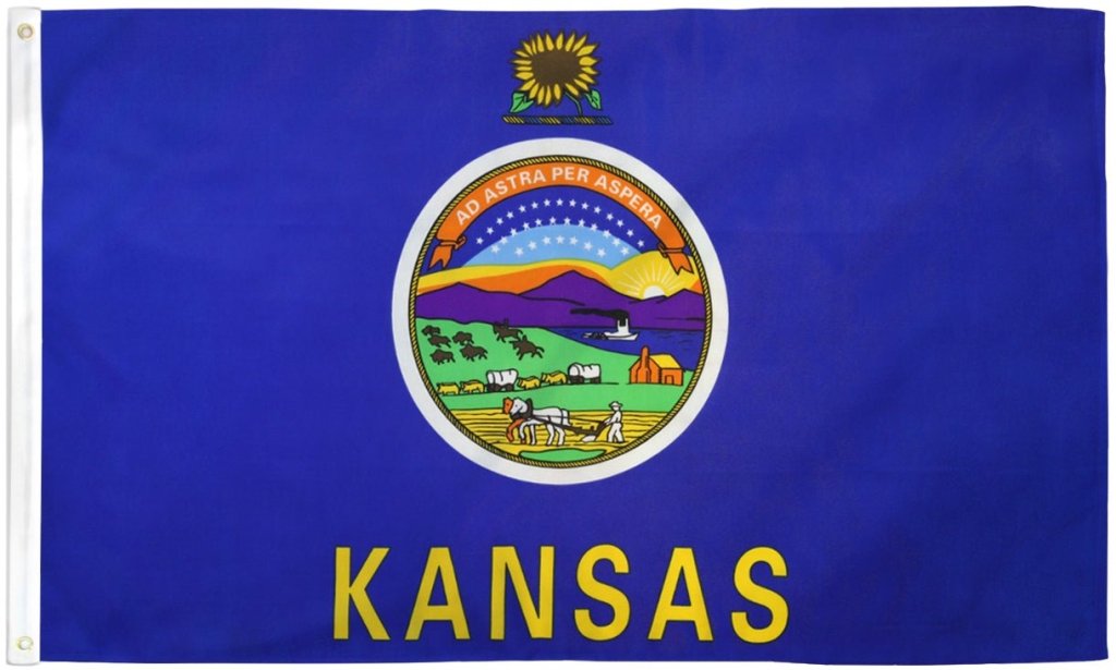 Kansas Flag 2x3ft Poly - Flags Importer