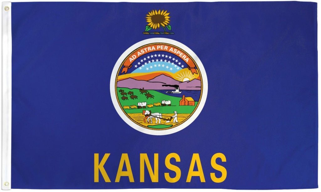 Kansas Flag 3x5ft Poly - Flags Importer