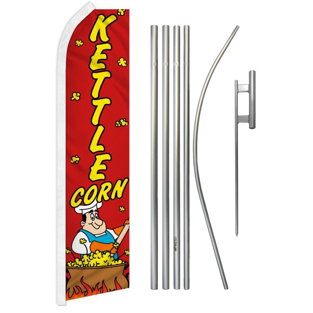 Kettle Corn Super Flag & Pole Kit - Flags Importer