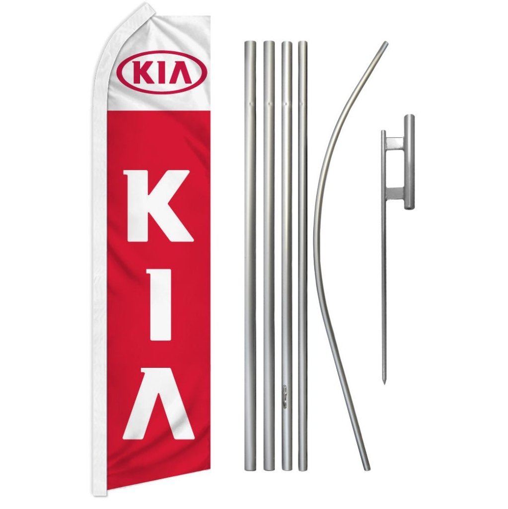 Kia Super Flag & Pole Kit - Flags Importer