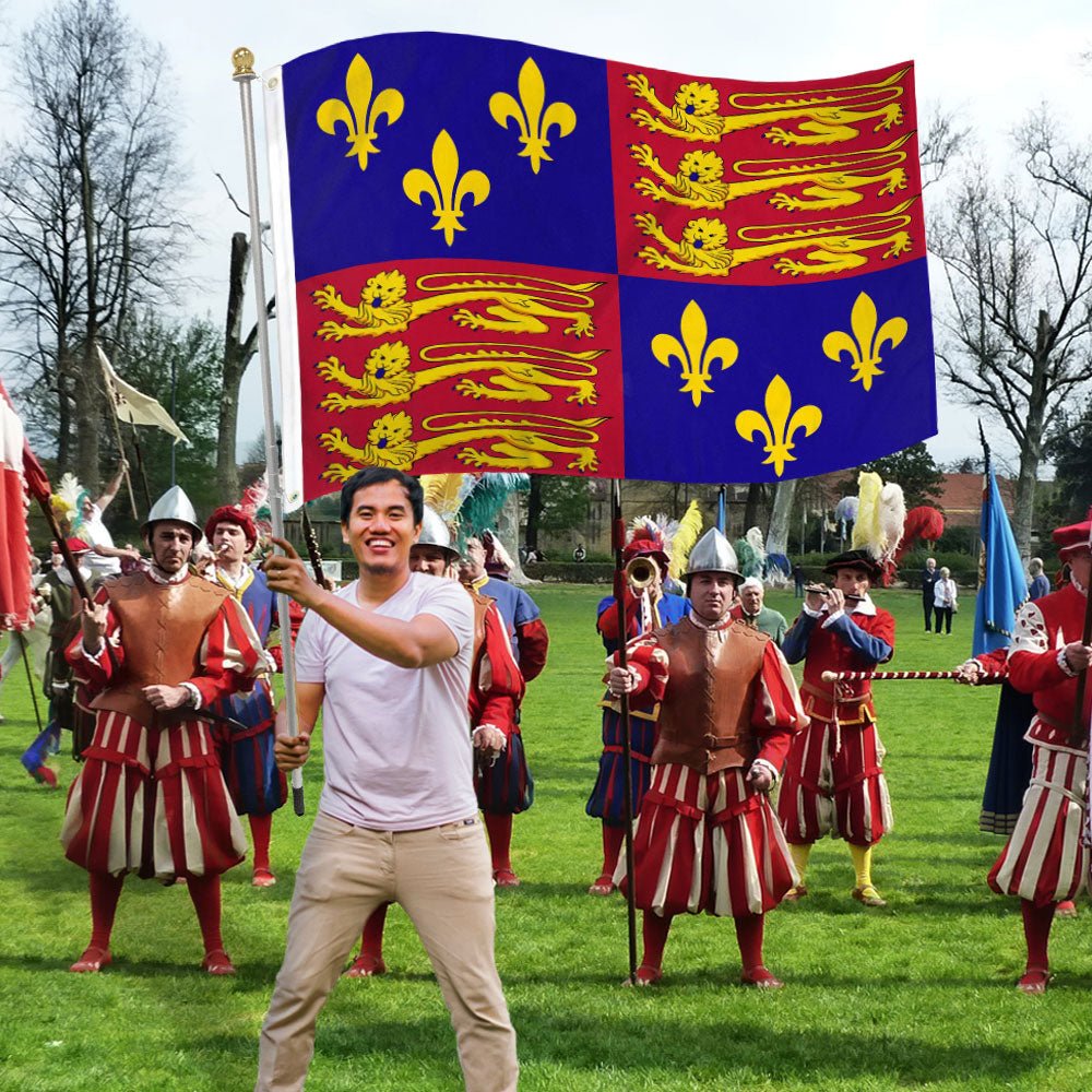 King Edward III Flag 3x5ft Poly - Flags Importer