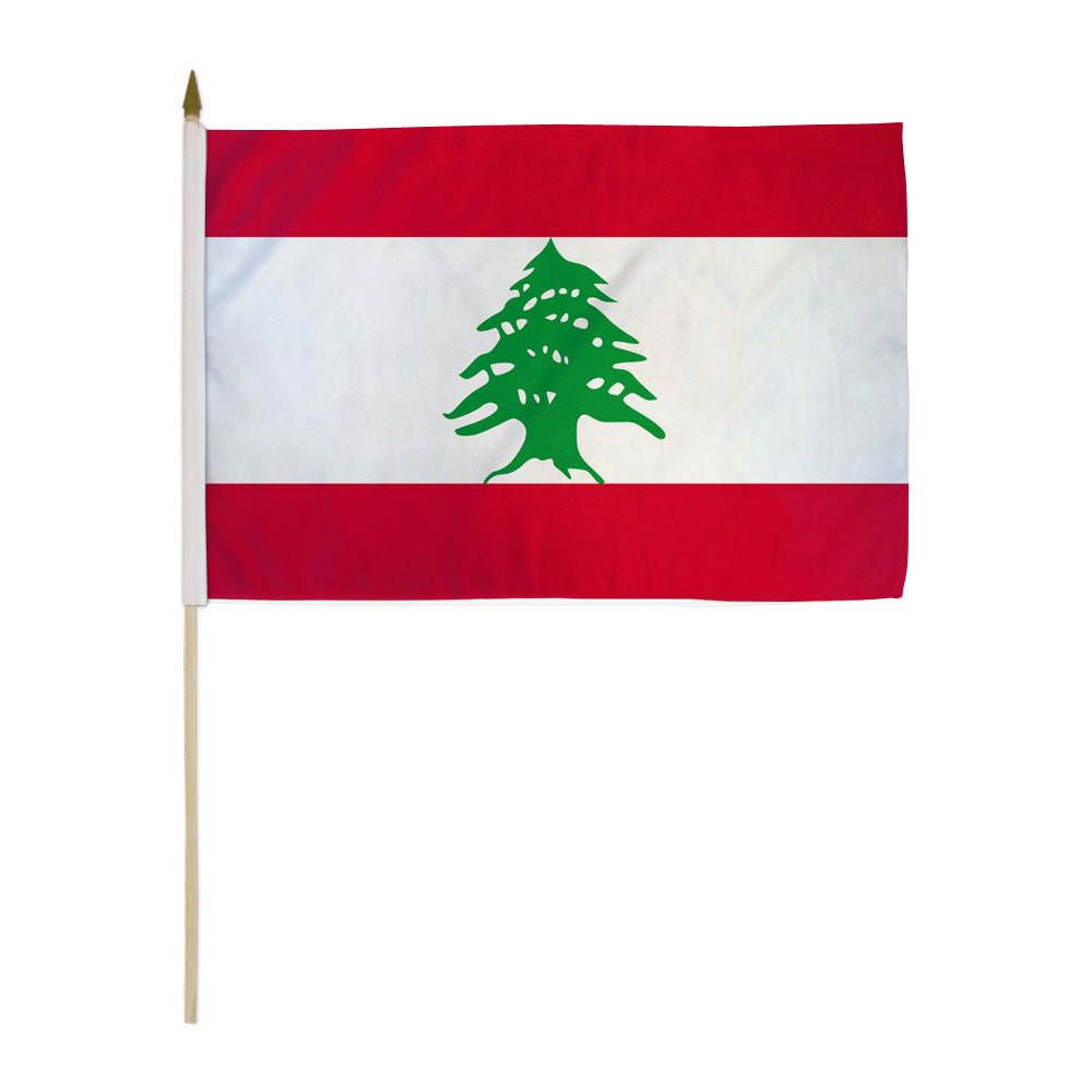 Lebanon 12x18in Stick Flag - Flags Importer