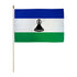 Lesotho 12x18in Stick Flag - Flags Importer