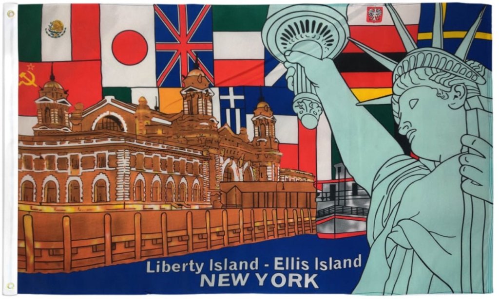 Liberty Island Flag 3x5ft Poly - Flags Importer