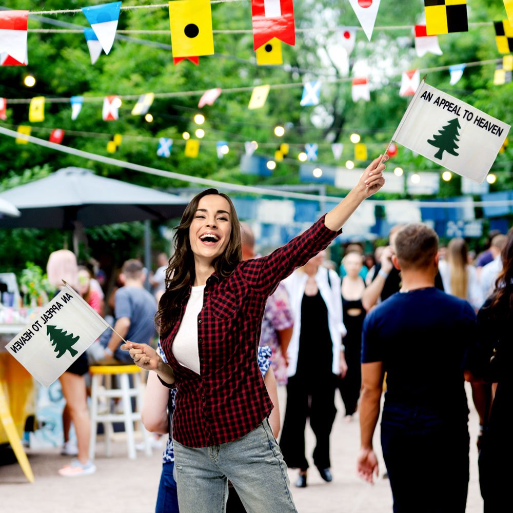 Liberty Tree 12x18in Stick Flag - Flags Importer