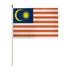 Malaysia 12x18in Stick Flag - Flags Importer