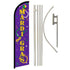 Mardi Gras Windless Banner Flag & Pole Kit - Flags Importer