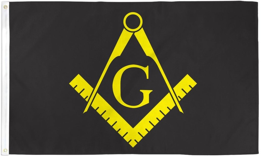 Masonic Flag (Black) Flag 3x5ft Poly - Flags Importer