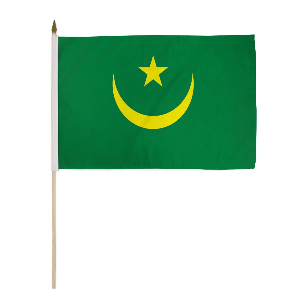 Mauritania (1959) 12x18in Stick Flag - Flags Importer