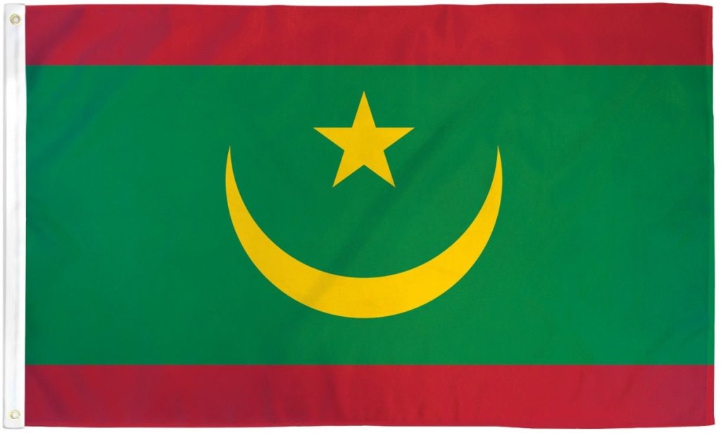 Mauritania Flag 2x3ft Poly - Flags Importer