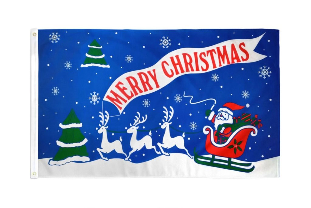 Merry Christmas Flag 3x5ft Poly - Flags Importer