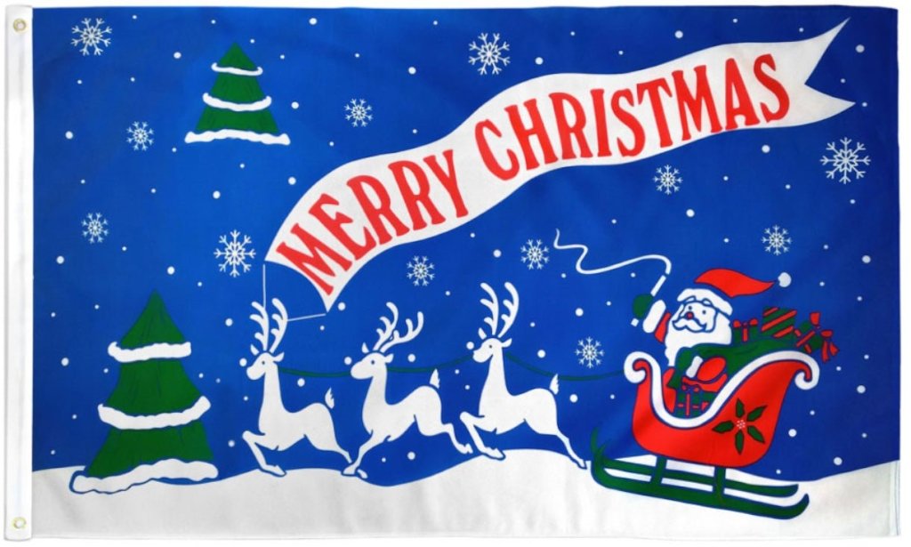Merry Christmas Flag 3x5ft Poly - Flags Importer