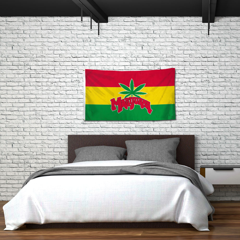 MJ (Rasta Colors) Flag 3x5ft Poly - Flags Importer