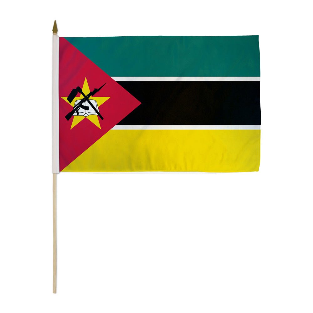 Mozambique 12x18in Stick Flag - Flags Importer