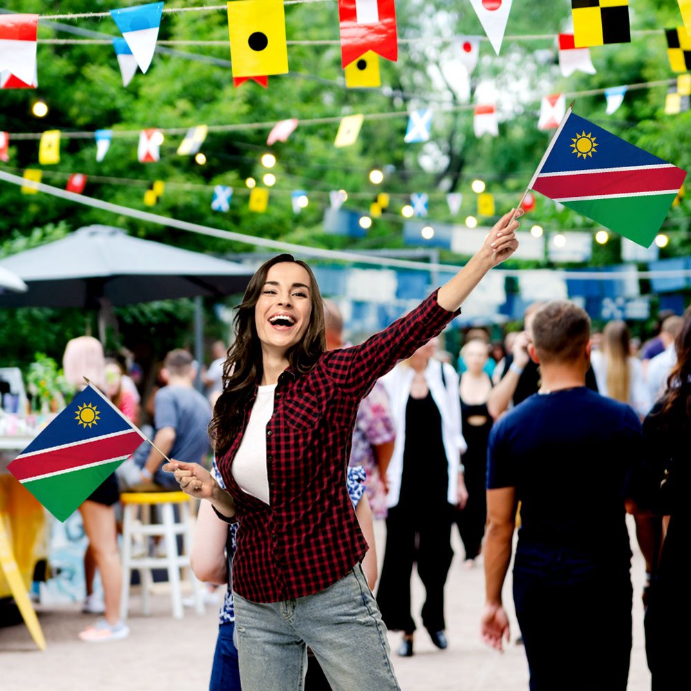 Namibia 12x18in Stick Flag - Flags Importer