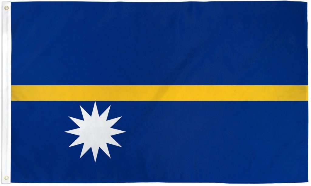 Nauru Flag 3x5ft Poly - Flags Importer