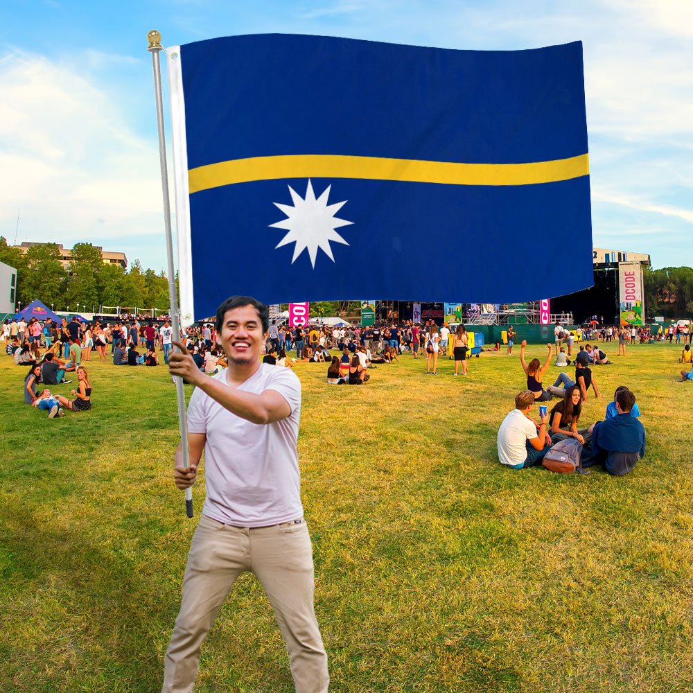 Nauru Flag 3x5ft Poly - Flags Importer