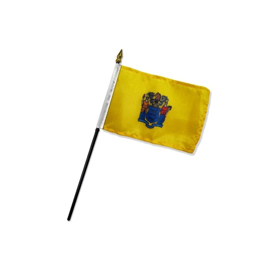 New Jersey 4x6in Stick Flag - Flags Importer