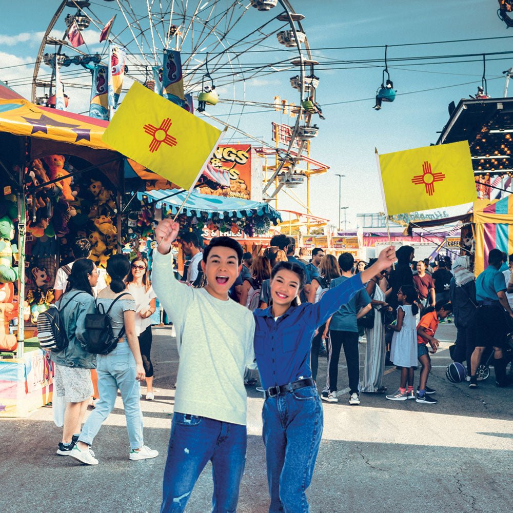 New Mexico 12x18in Stick Flag - Flags Importer