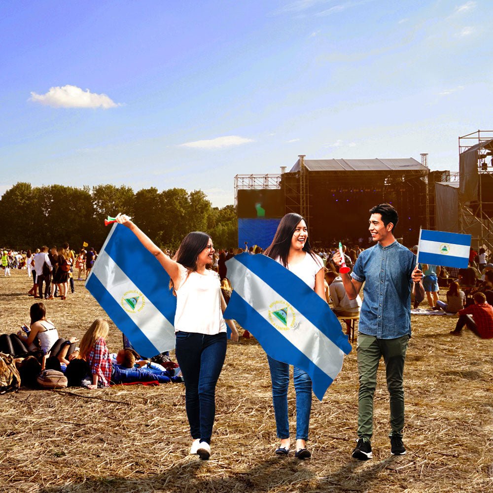 Nicaragua Flag 3x5ft Poly - Flags Importer