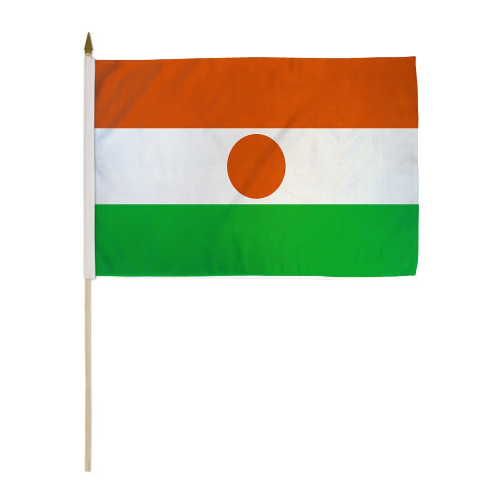 Niger 12x18in Stick Flag - Flags Importer