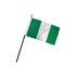 Nigeria 4x6in Stick Flag - Flags Importer