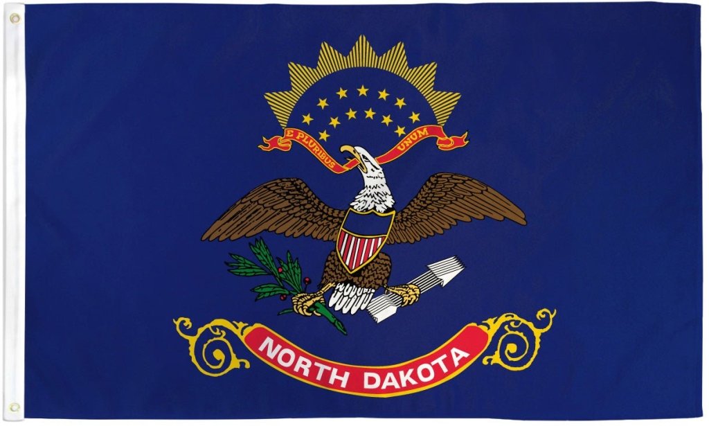 North Dakota Flag 3x5ft Poly - Flags Importer