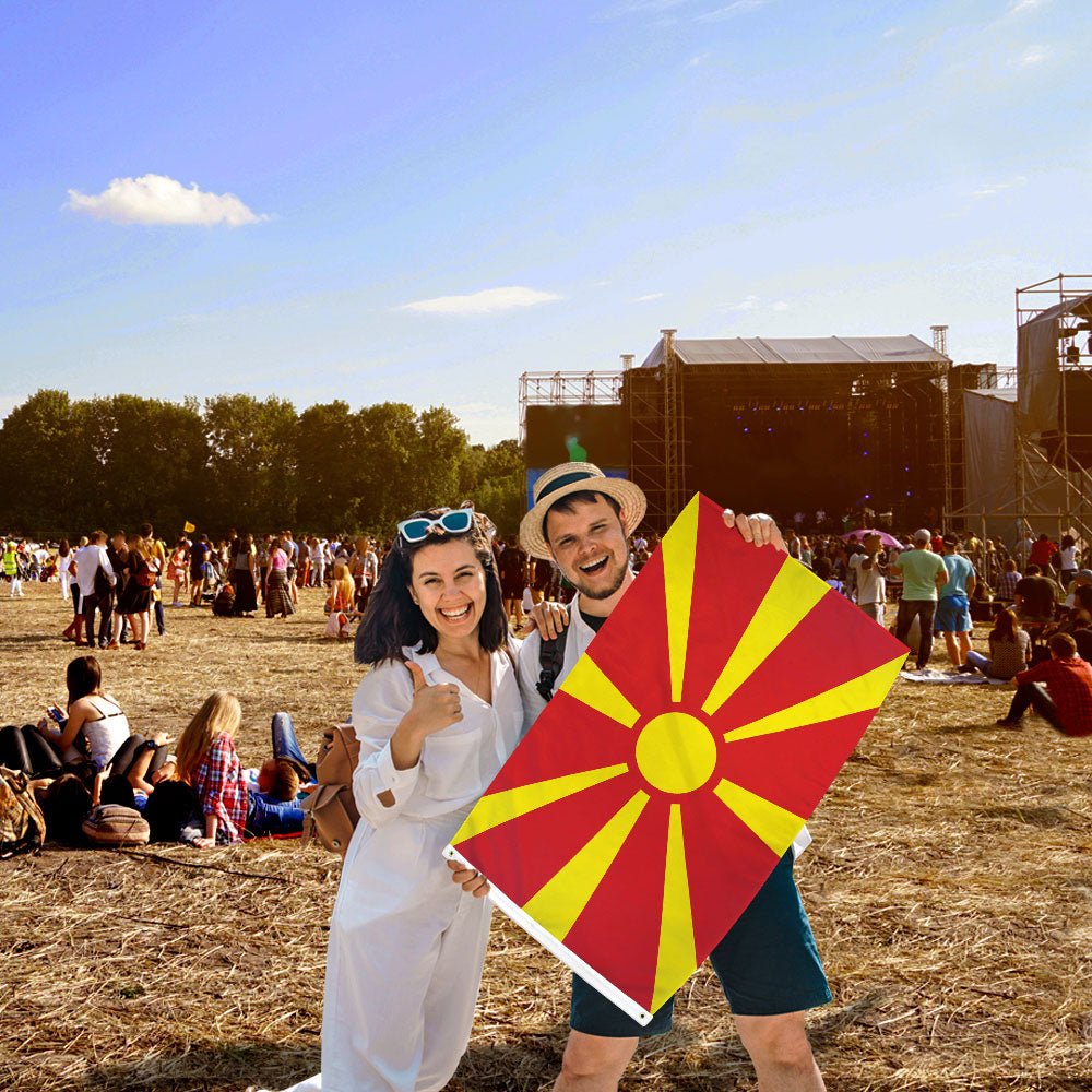 North Macedonia Flag 2x3ft Poly - Flags Importer