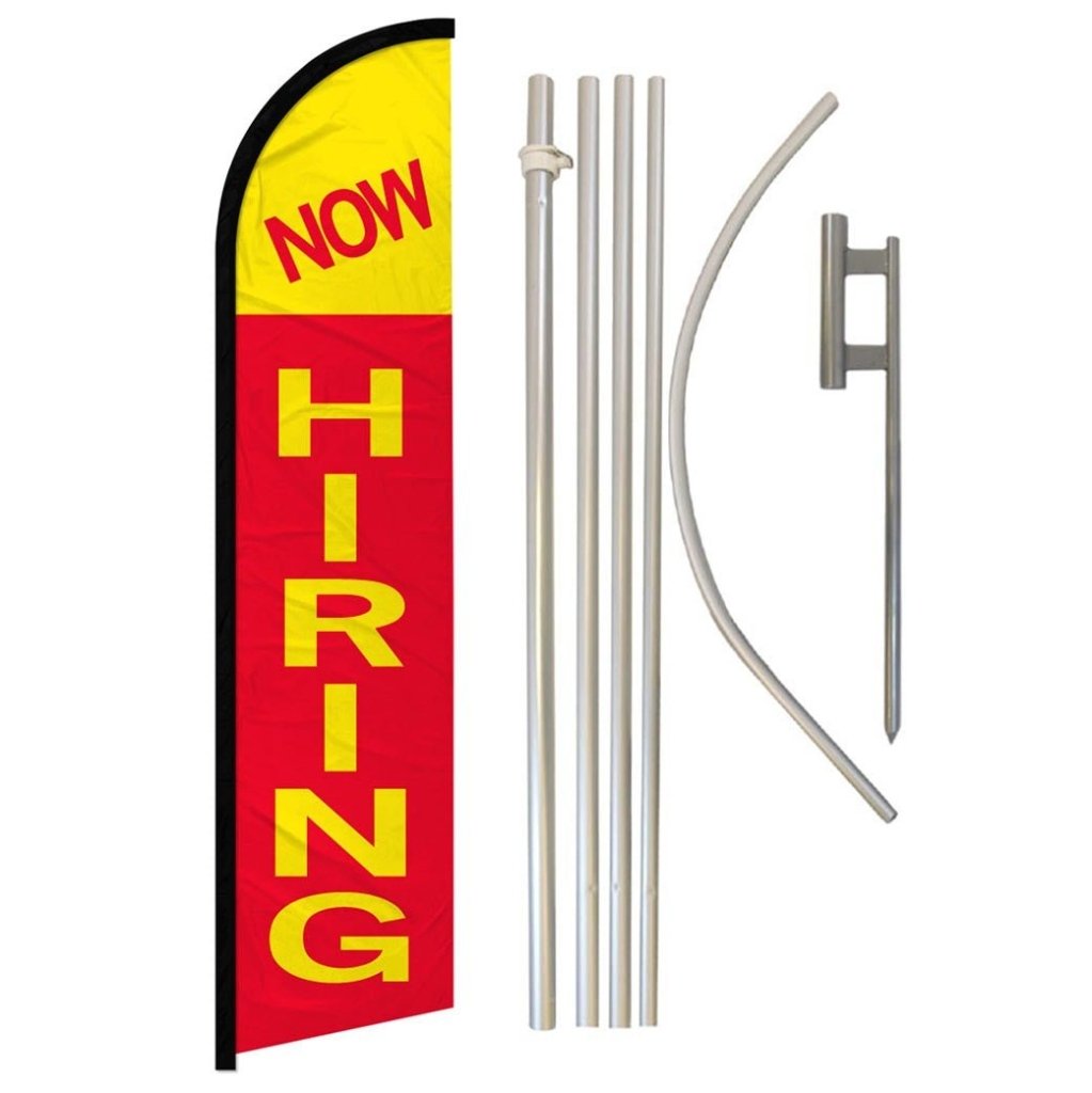 Now Hiring Windless Banner Flag & Pole Kit - Flags Importer