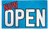 Now Open (Blue) Flag 3x5ft Poly - Flags Importer