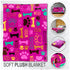 Puppy Paws (Pink) Soft Plush 50x60in Blanket