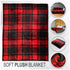 Red & Black Plaid (Large Squares) Soft Plush 50x60in Blanket