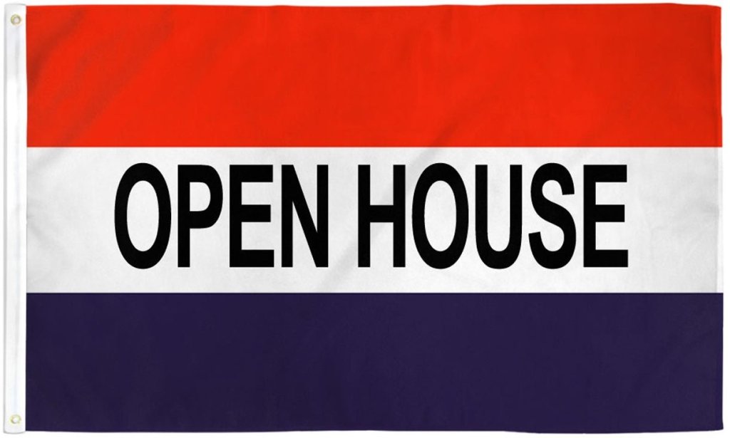 Open House Flag 3x5ft Poly - Flags Importer