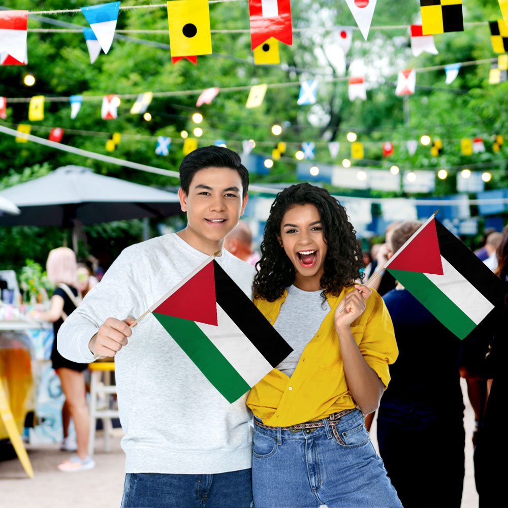 Palestine 12x18in Stick Flag - Flags Importer