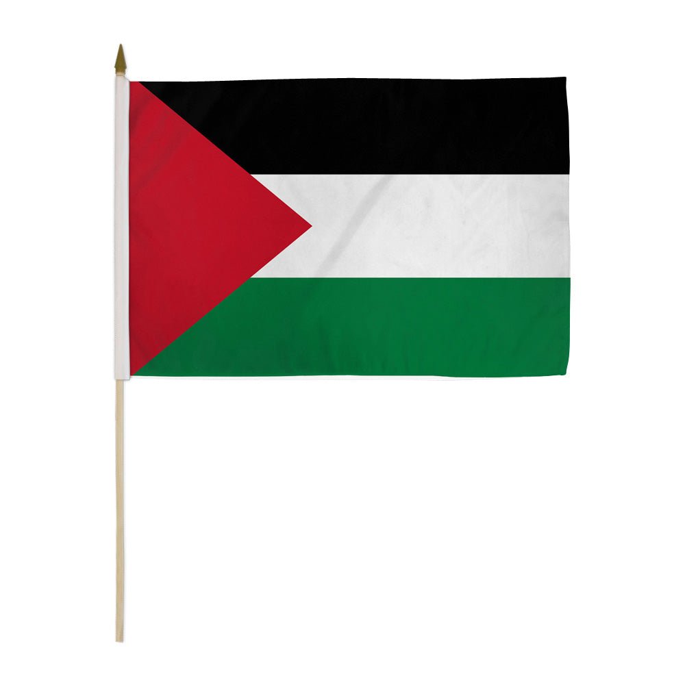 Palestine 12x18in Stick Flag - Flags Importer