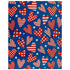 Patriotic Hearts Soft Plush 50x60in Blanket - Flags Importer