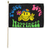 Peace Love & Happiness 12x18in Stick Flag - Flags Importer