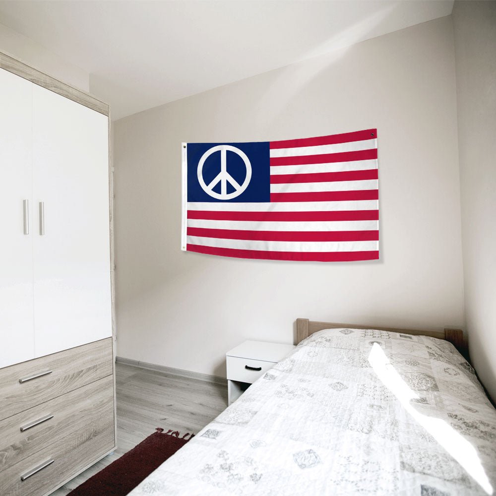Peace USA (Standard) Flag 3x5ft Poly - Flags Importer