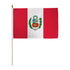Peru 12x18in Stick Flag - Flags Importer