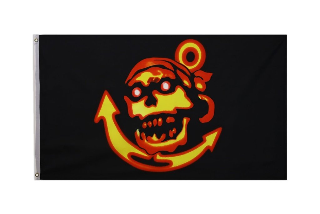 Pirate Anchor Flag 3x5ft Poly - Flags Importer