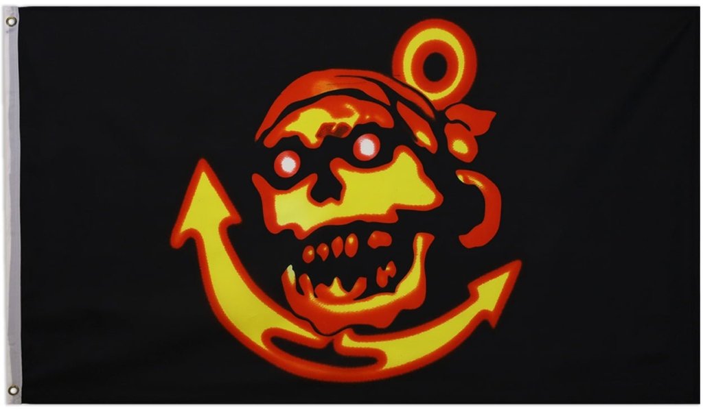 Pirate Anchor Flag 3x5ft Poly - Flags Importer